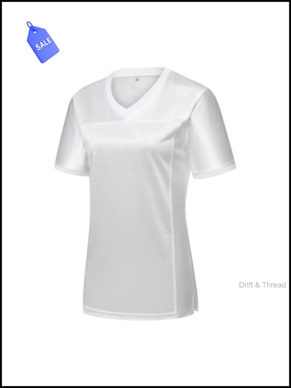 Blank Women's Football Jersey Mesh Athletic Practice Sports Uniform
